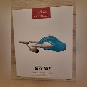 STAR TREK THE HAMD OF APOLLO CHRISTMAS ORNAMENT HALLMARK